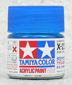 TAMIYA 壓克力系水性漆 10ml 亮光透明藍色 X